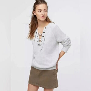!  Rebecca Minkoff Lace Up Sweatshirt *Medium* white